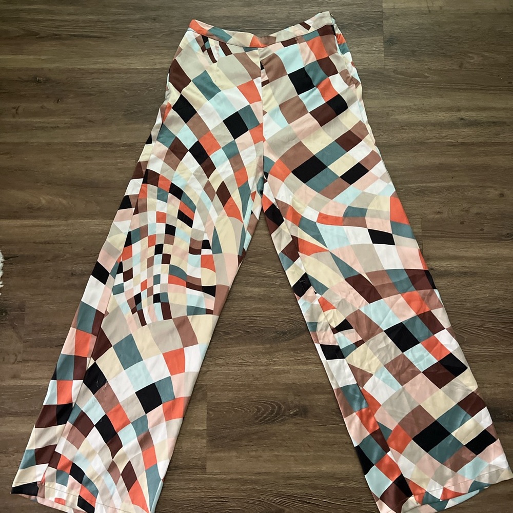 Multi-Colored silk pants